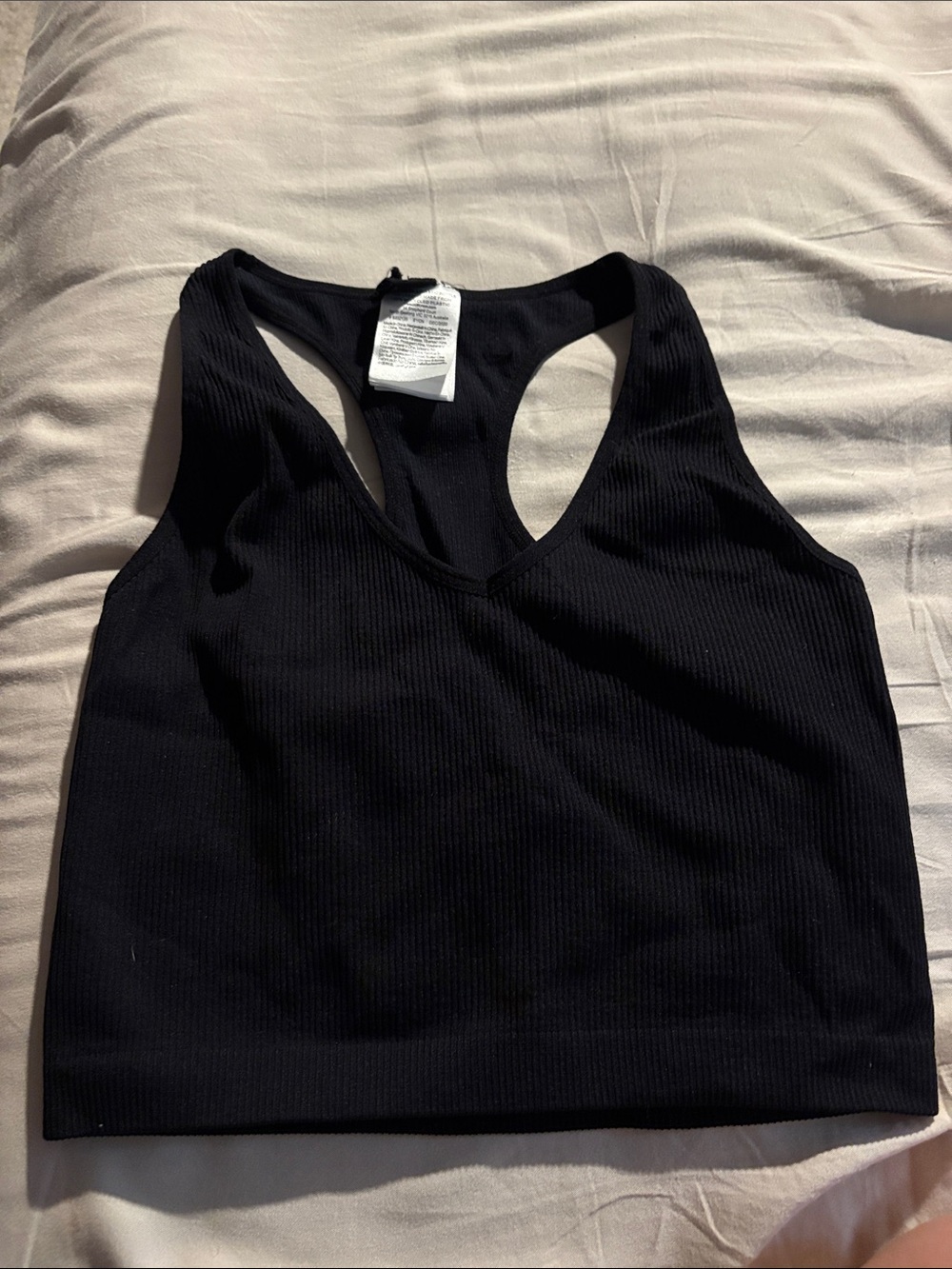 Cotton On Black Ribbed Racerback Tank Top
